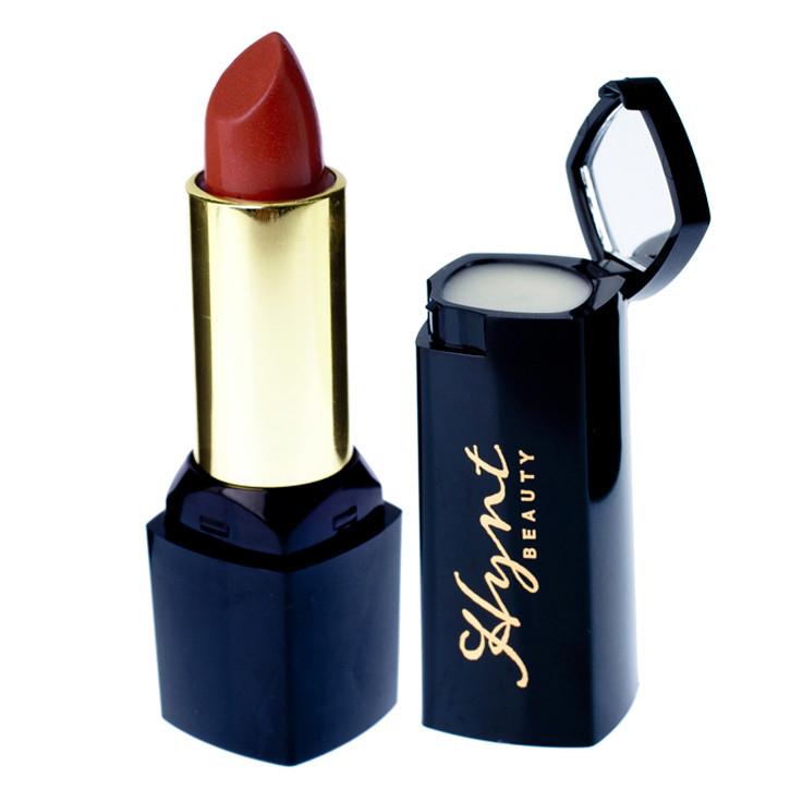 Hynt Beauty natural vegan red lipstick in Pomegranate for a red lipstick shade that looks good on everyone